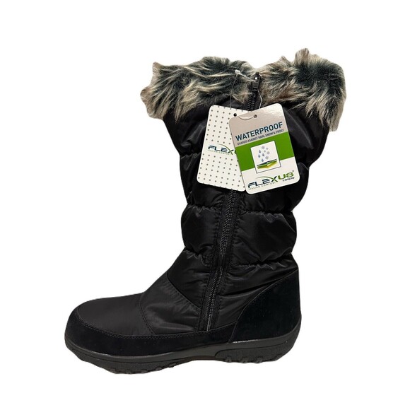 NEW Spring Step Womens Size 10.5-11 EU 42 Vanish Black Faux Fur Winter Snow Boot - Picture 2 of 8